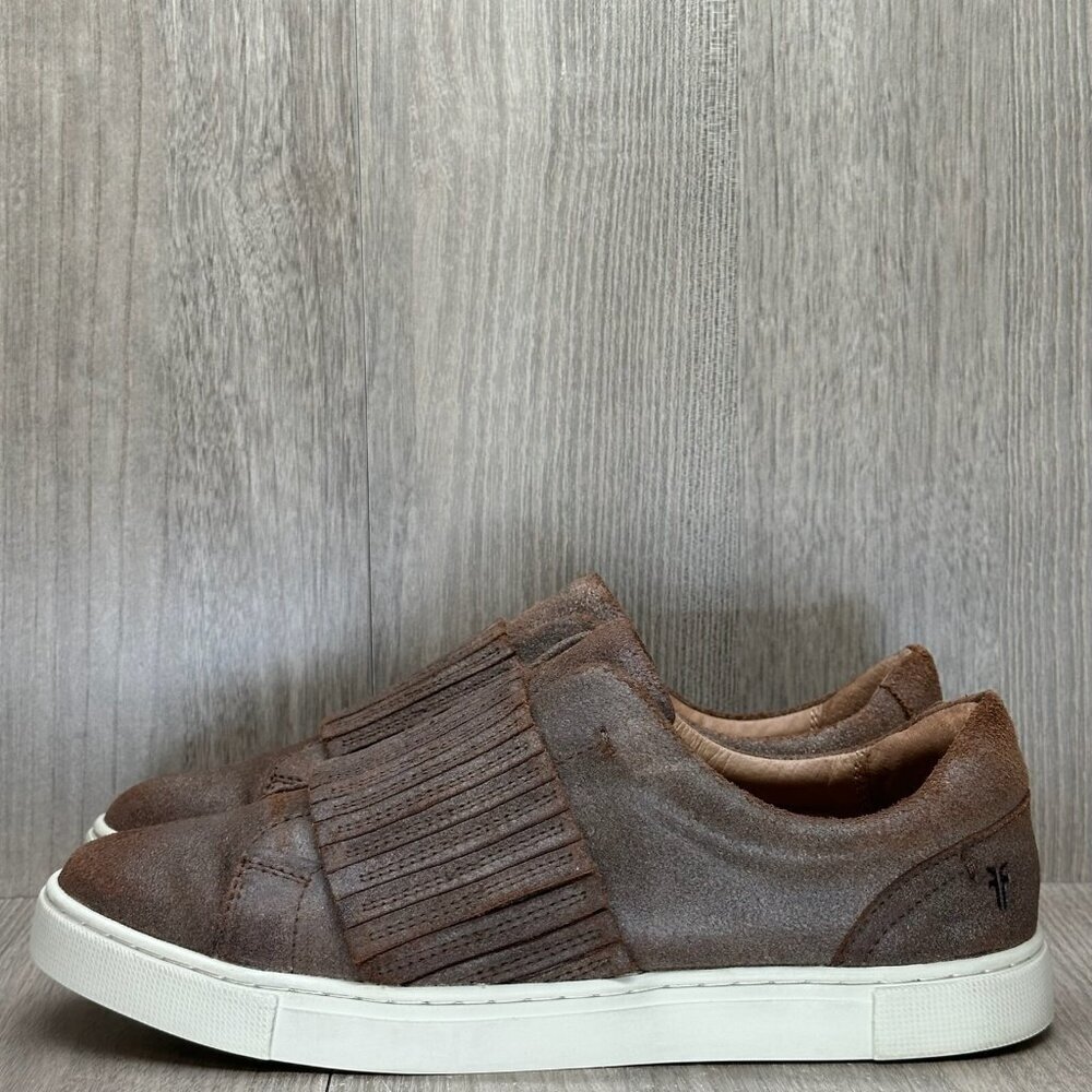 Frye Shoes Womens 8M Ivy Gore Leather Casual Slip On Sneakers Brown 3470375-CHO - Picture 4 of 11